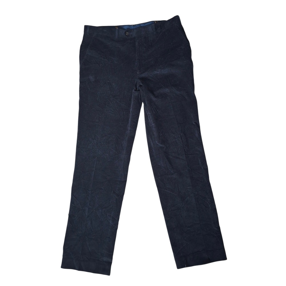 Lauren Ralph Lauren Navy Blue Corduroy Pants Mens 36W x 32L Straight Leg Stretch